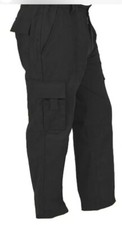 Himalayan Bullet Mens Black Combat Multi-Pocket Work Trousers 34-31