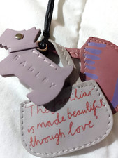 Radley rare leather dog tag. Lovely ' handbags' dog tag. Excellent condition.