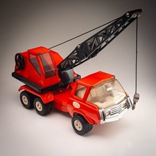 Tonka Crane Truck 70s Vintage Pressed Steel Toy 30cm Working Hook & Winch