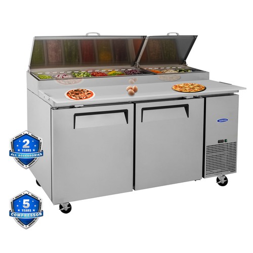 Commercial pizza prep - pizza,