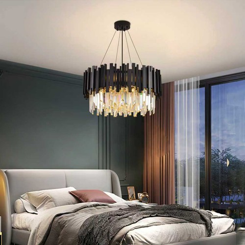 Black crystal chandelier - crystal,