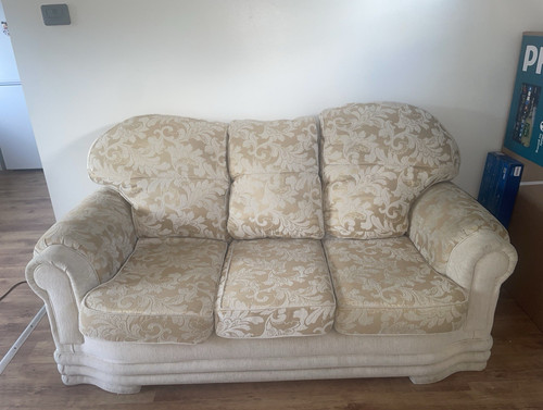 Cream gold italian 3seater - &,