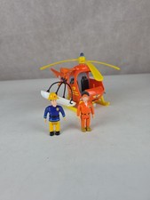Fireman Sam Helicopter Toy Set, Orange Vehicle, Figures, Elvis, Cbeebies 