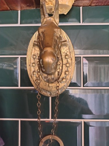Vintage brass horse - brass, wall