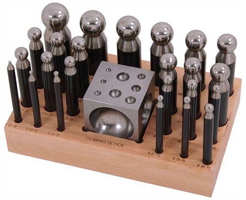 25pc doming block punch set - 25pc,