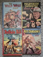 Bundle of Vintage 1950s Western Annuals Buffalo Bill, Kit Carson, Wild West, TV.