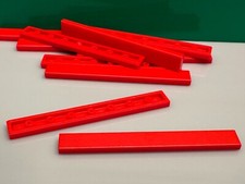 LEGO Smooth Tiles Dark Red, Red 1x2 1x3 1x4 1x6 1x8 2x2 2x4 Wall,  10 Pieces