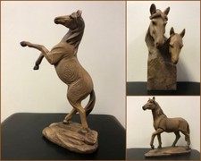 Wood Effect Horse & Calf