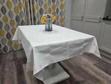 White Ivy Leaf Damask Cotton Tablecloth 45" x 45" Square New Restaurant Quality