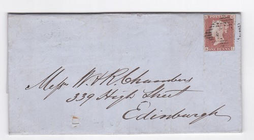 1848 penny red stamp on - 1848,