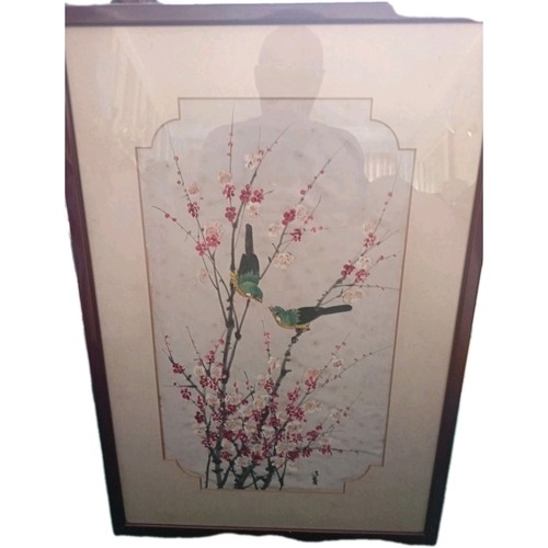 Vintage chinese silk painting - vintage,