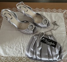 Evening Shoes And Bag Grey