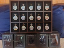 New Collection Of 15 Eddie Stobart Pocket Watches in Display case with 15 Boxes
