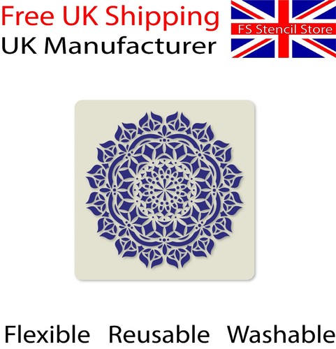 Mandala tile fabric art - mandala,