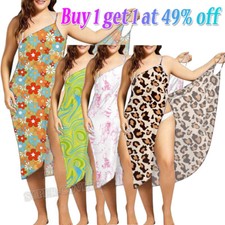 Women Girl Bikini Cover Up Swim Beachwear Long Maxi Wrap Sarong Beach Dress