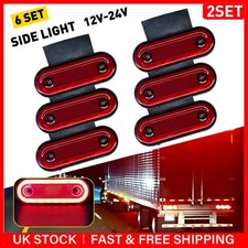 12x Amber LED Oval Side Marker