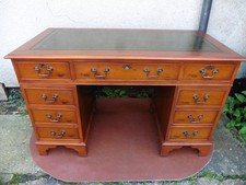 ANTIQUE STYLE LEATHER TOP YEW