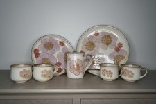 Vintage Denby Gypsy Floral Stoneware Set – 7 Piece Set – Made in England