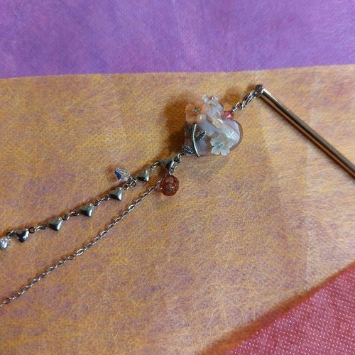 Kyoto glass heart hairpin - kyoto,
