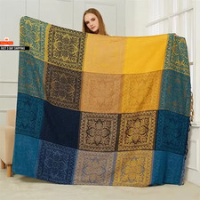 Large Boho Plaid Blanket