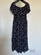 Next Beachwear Navy Blue White