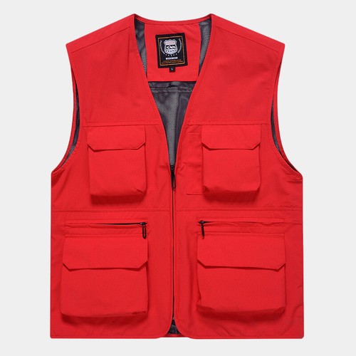 Men multi pocket vest - vest, gilet