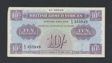 BRITISH ARMED FORCES 10 shillings note 1962 4th Series Krause M35a Banknotes