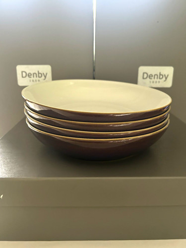 Denby storm plum pasta bowls - denby,