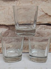 Set Of 3 Square Jack Daniels Whisky Whiskey Glasses