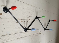 Vintage 1950s/60s Atomic Sputnik Multicoloured Wall Mounted Hooks x 5