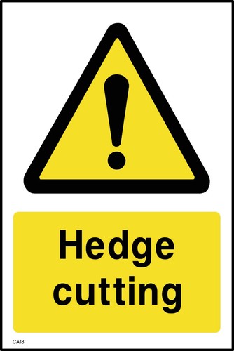 Hedge cutting sign sticker - cutting,