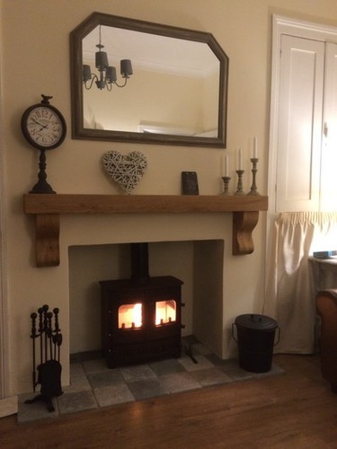 Oak fireplace mantel shelf - oak,