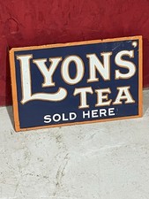 Double Sided Lyons Tea Enamel Sign