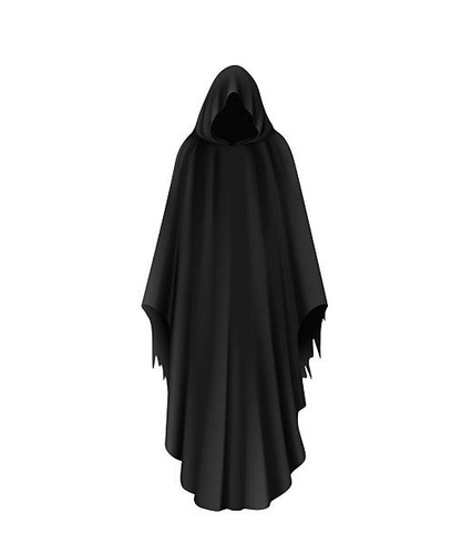 Adult black hooded cloak - adult,