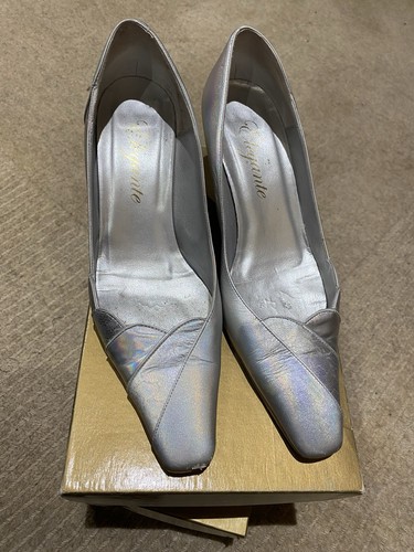 Women silver dress shoes - dress,
