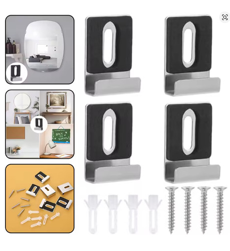 Heavy duty mirror holder clips - heavy,