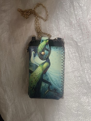 Peacock pattern cell phone bag - phone,