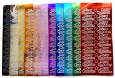 Mirror Shine Merry Christmas Peel Off Sticker Card Making Craft Stickers