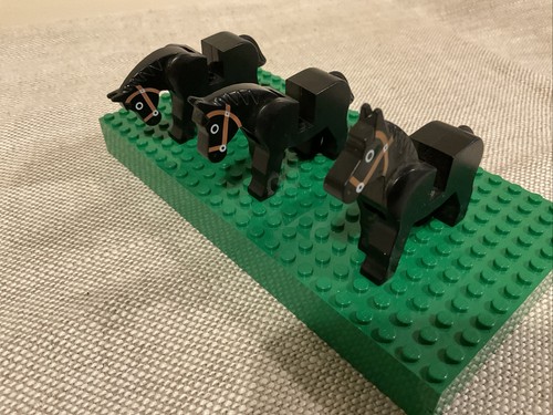 Lego vintage black horse 3 - lego,