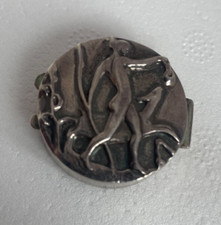 classical hunting scene 925 silver pill box artemis / diana bow & dog london (p)
