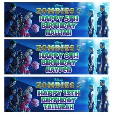 DISNEY ZOMBIES Personalised Birthday Banners - Disney Birthday Banners - D23