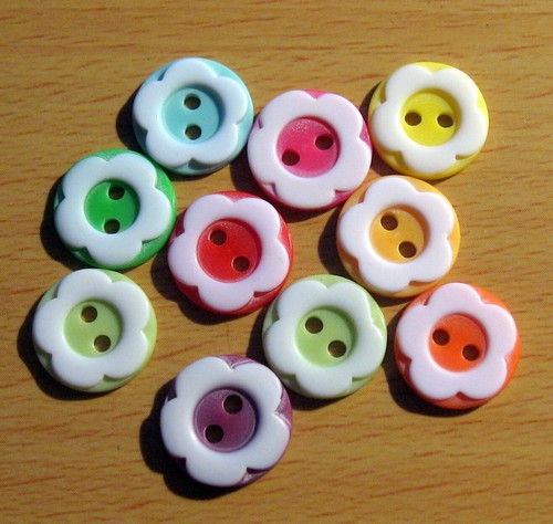 12mm wide flower - flower, buttons