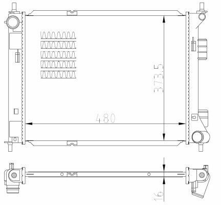 Radiator 59315 253101p200 - radiator,
