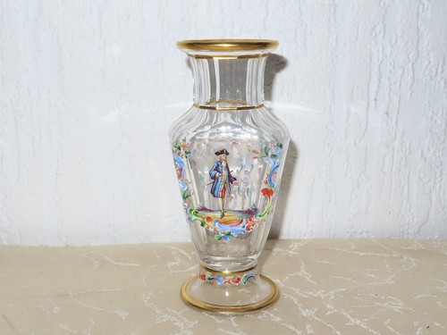 Antique glass vase rococo - glass,