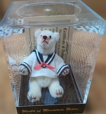 Steiff World Miniature Teddy Bear in Case 8.5cm Unopened Display Collectible