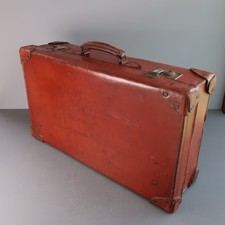 Antique Leather Suitcase Trunk