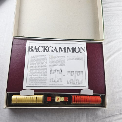 Vintage wooden backgammon set - vintage,