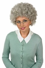 Adult Grey Afro Pop Wig Curly