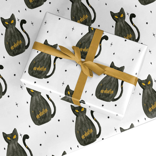 Custom black cat personalised - black,