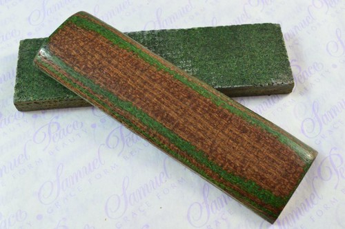 Pair green brown burlap - pair,